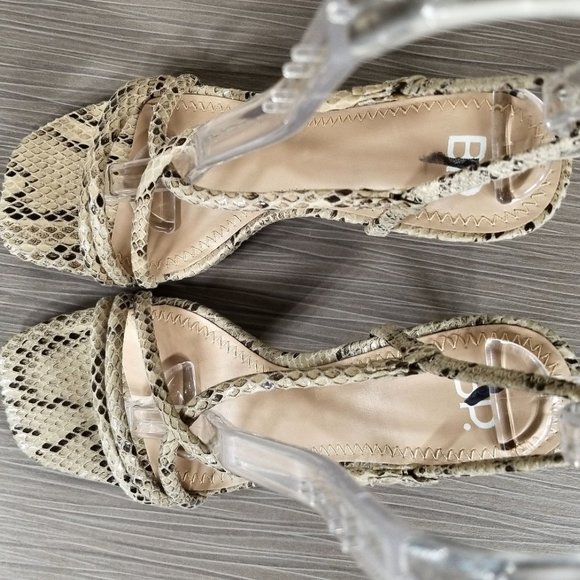 BP. Billy Strappy Sandal, Snake Print Size 6M - Picture 8 of 11